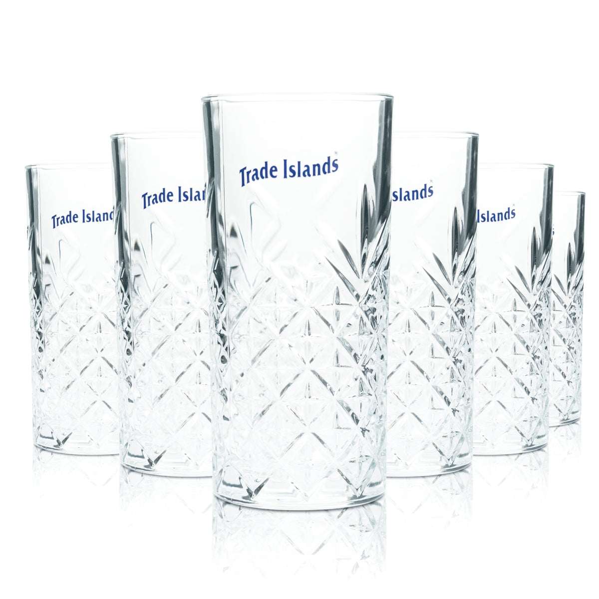 6x Trade Islands Iced Tea Glass 0.3l Cup Long Drink Cocktail Premium Glasses Lemonade