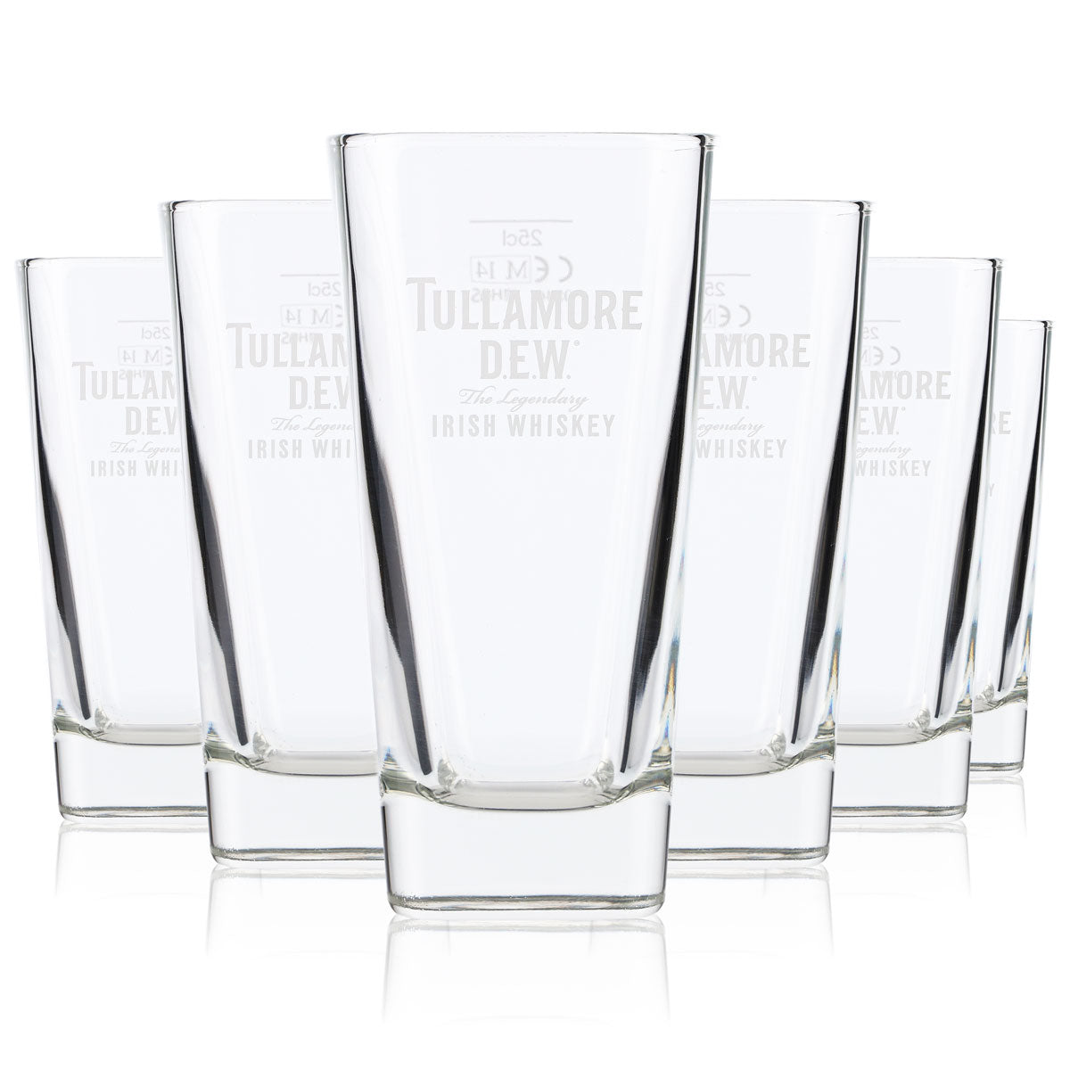 6x Tullamore Dew Whiskey Glass Long Drink Glass 0.25l Borgonovo Palladio