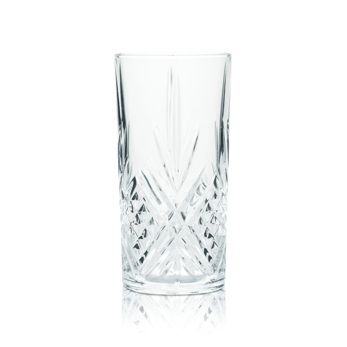 6x Uncle Val's Glass 0.38l Long Drink Cocktail Gin and Tonic Contour Relief Glasses Oak – View 2