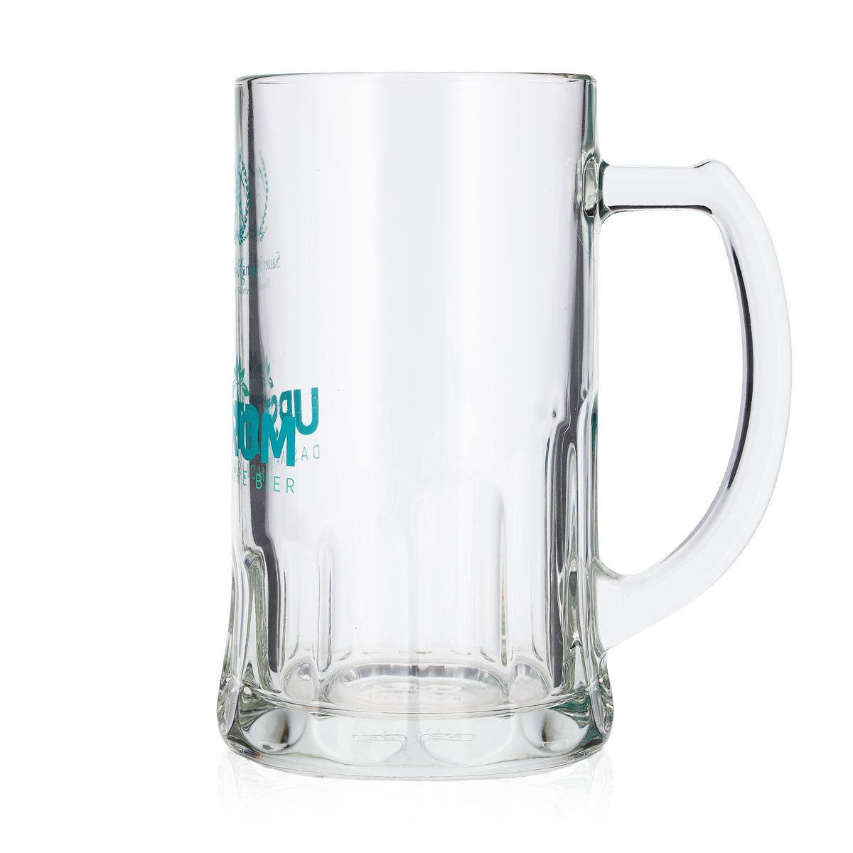6 Urstrom Beer Glasses, 0.5 L, Turquoise Logo, Rastal Sauer Hartwig – View 6