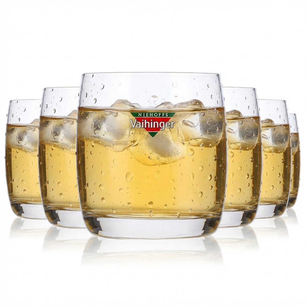 6x Vaihinger juice glass 0.3l tumbler juice glasses Colored logo