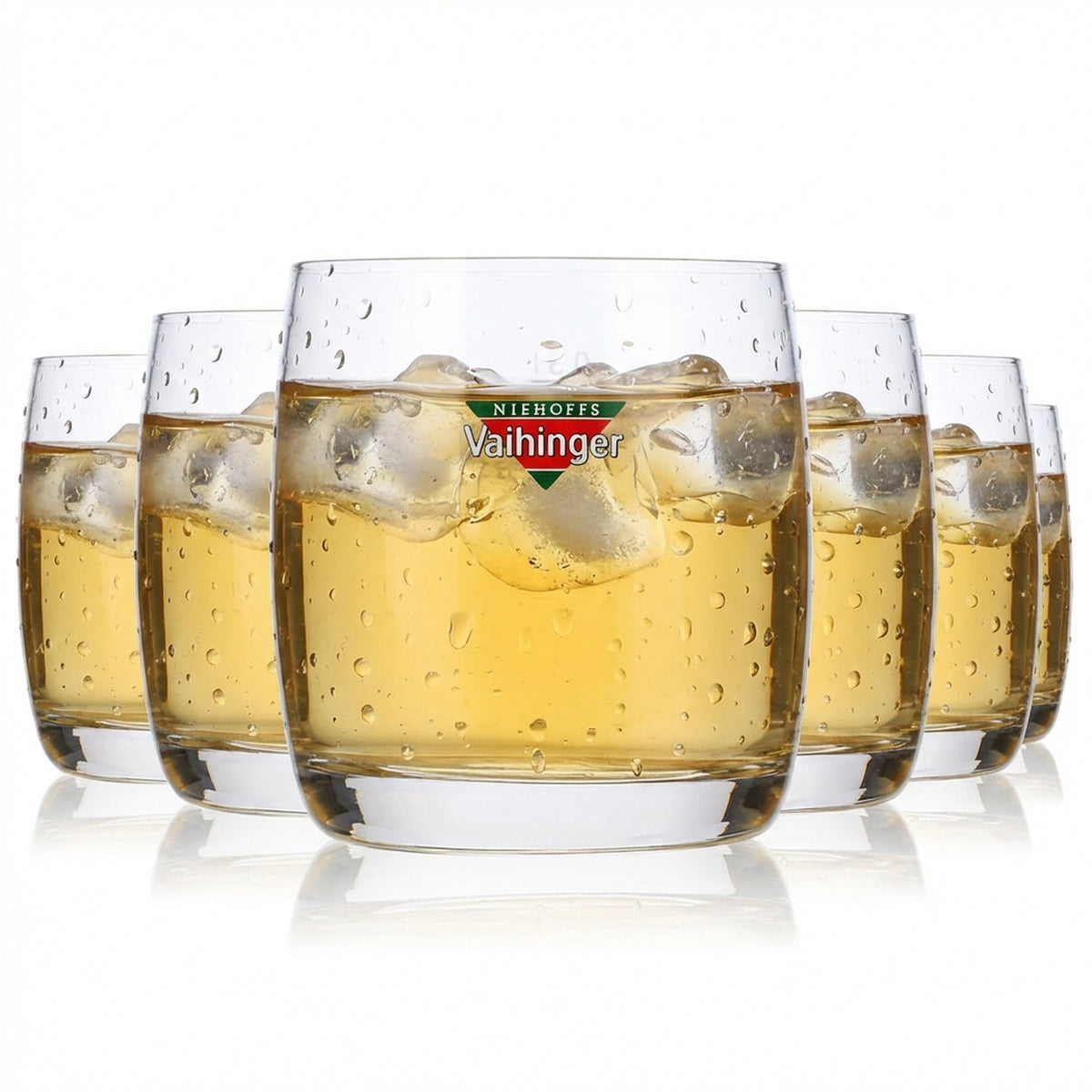 6x Vaihinger juice glass 0.3l tumbler juice glasses Colored logo