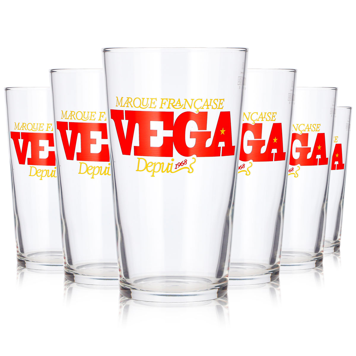 6 Vega Beer Glasses, 0.5 L, Beer Glass, Willibecher, Beer Mug, Seidel (Set of 6)