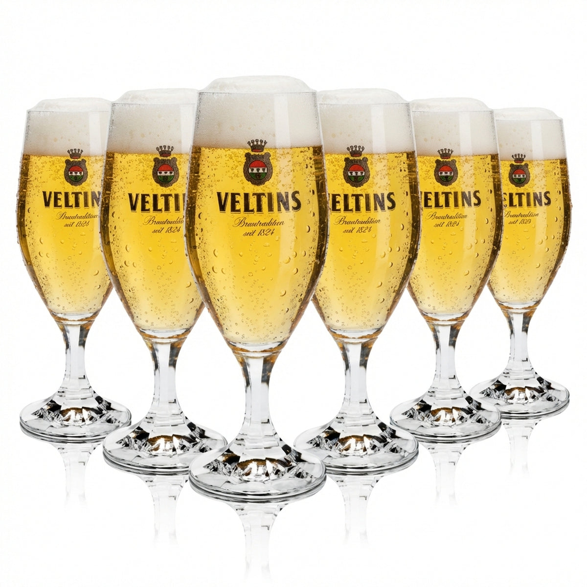6x Veltins beer glass 0.25l cup Ritzenhoff