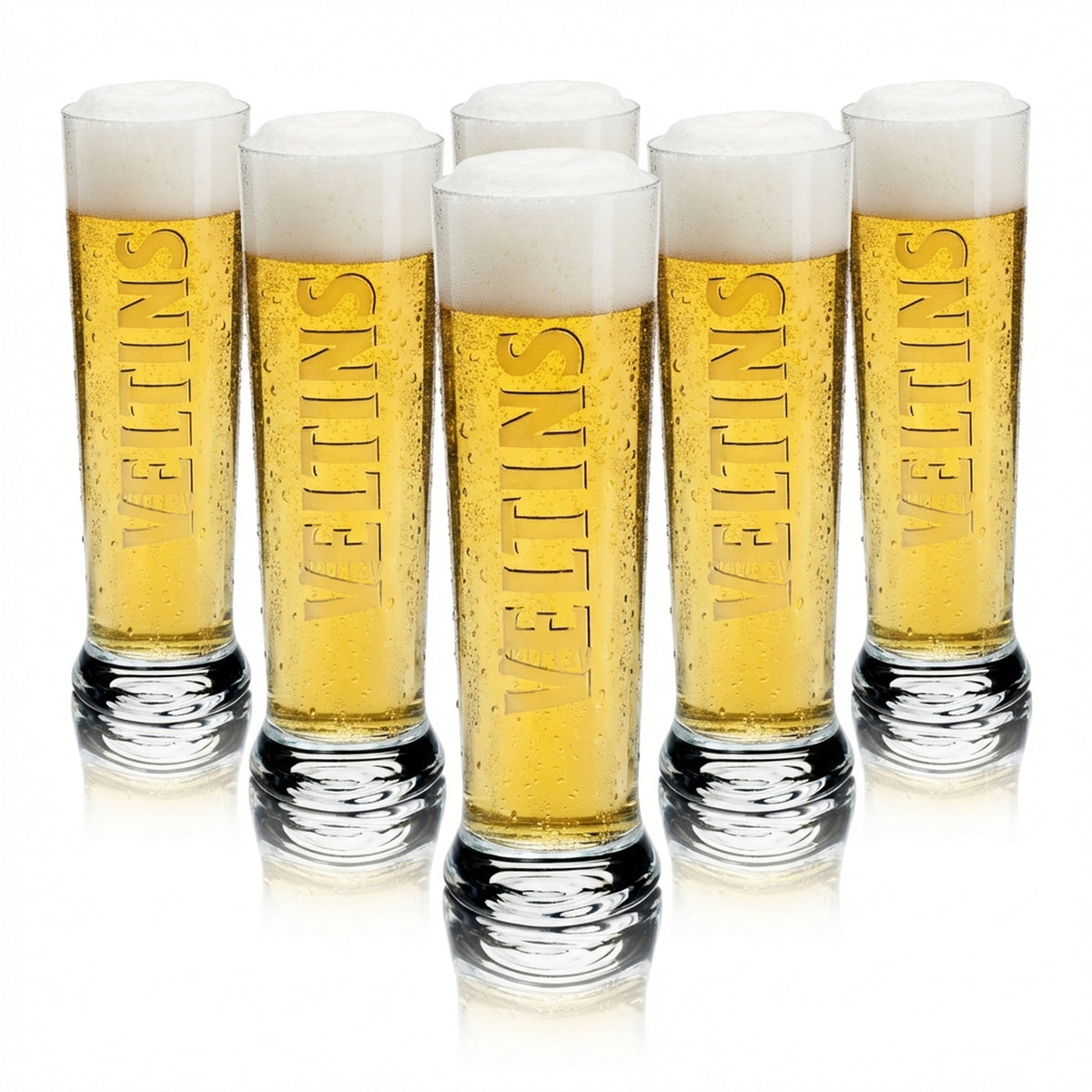 6x Veltins beer glass 0.2l Vancouver Sahm