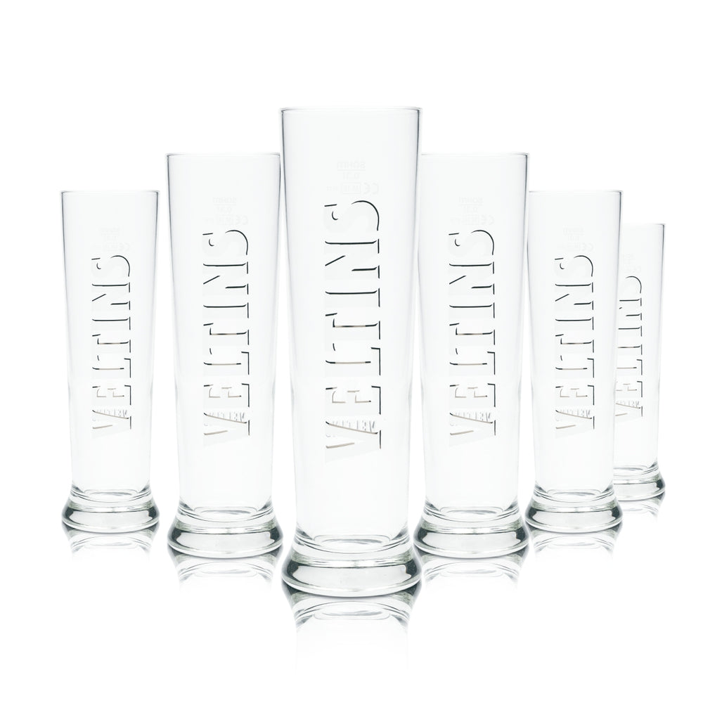 6x Veltins beer glass 0.3l cup Vancouver Cup Sahm Willi glasses tulip trophy bar