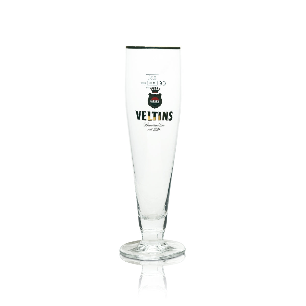 6x Veltins Beer Glass 0.3l Goblet Gold Rim Ritzenhoff Tulip Glasses Pilsner Export – View 2