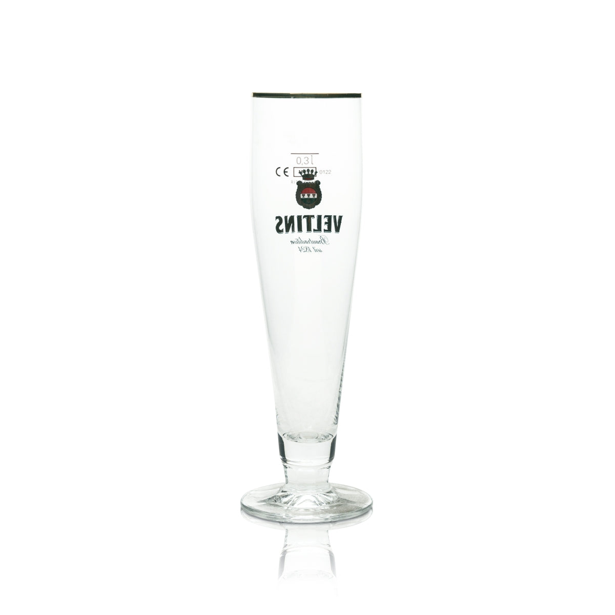 6x Veltins Beer Glass 0.3l Goblet Gold Rim Ritzenhoff Tulip Glasses Pilsner Export – View 3