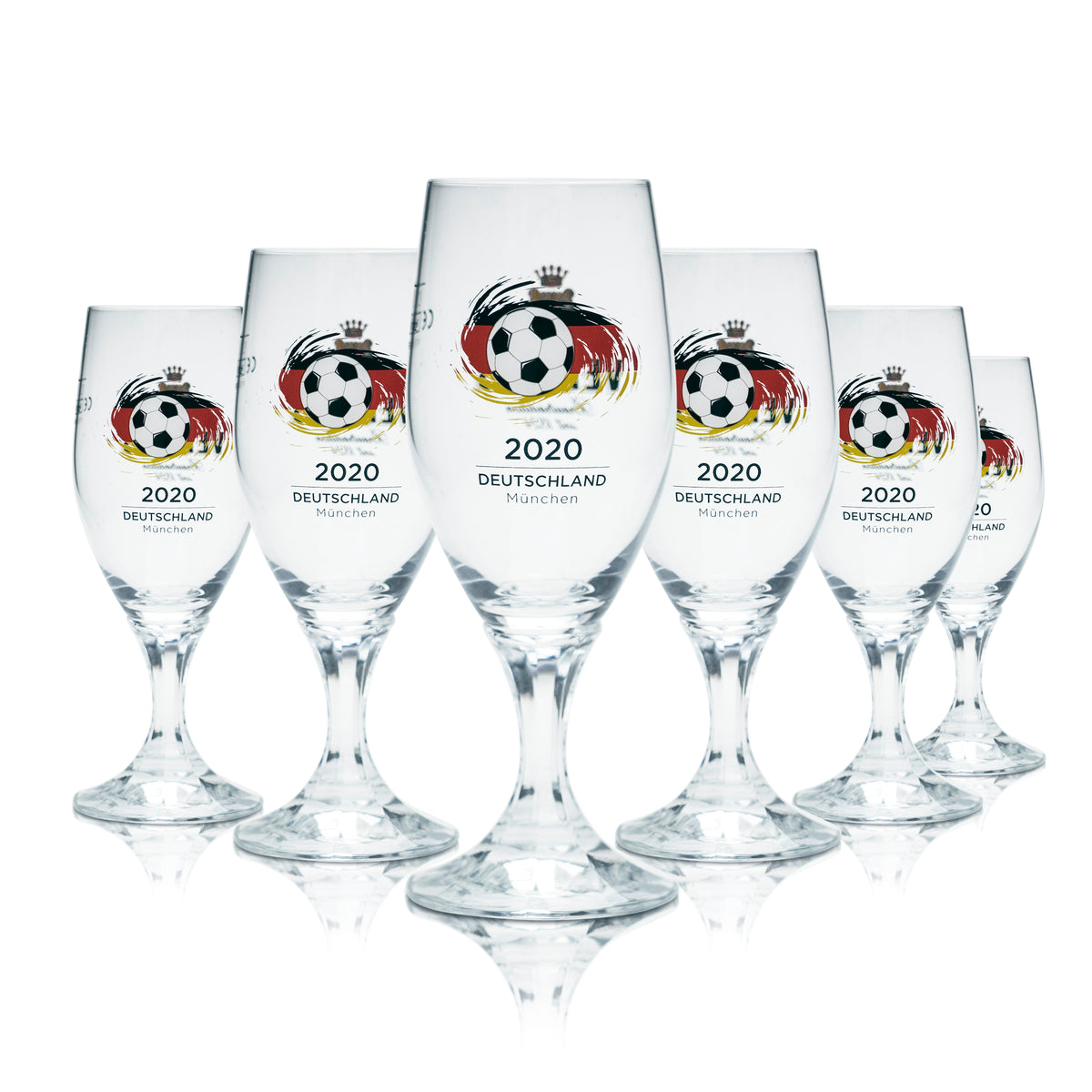 6x Veltins 0.2l beer glasses, tulip shape, Euro 2020 Germany soccer cup – View 5