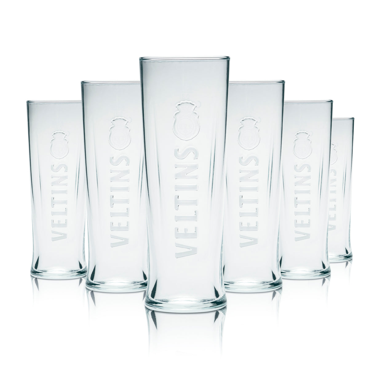 6x Veltins 0.3l beer glasses, contoured cup, calibrated, catering, pub, pilsner – View 4