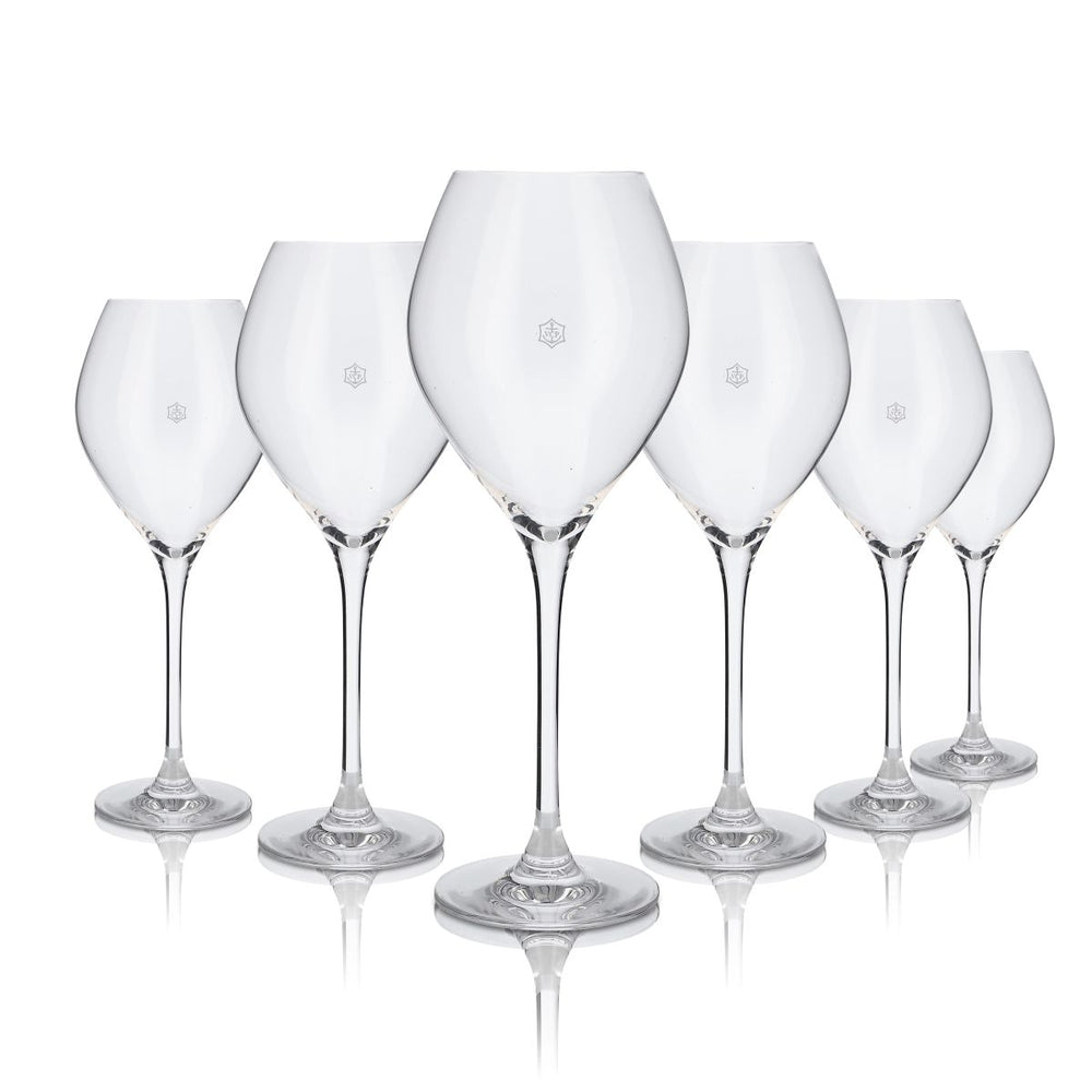 6x Veuve Clicquot Glass 0,29l Champagne Flute Bellied Glasses Set Noble