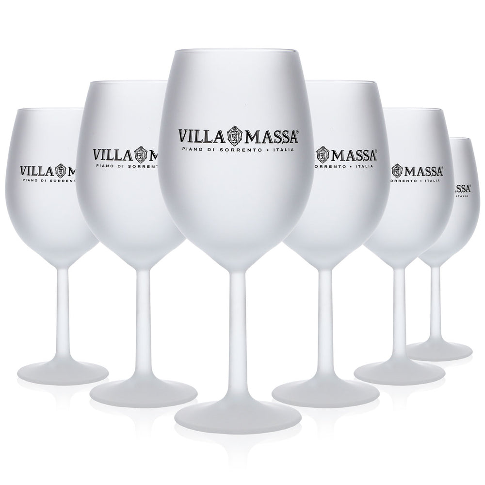 6x Villa Massa Limoncello Glass 0.51l Wine Glass Satin Finish "Piano di Sorrento"