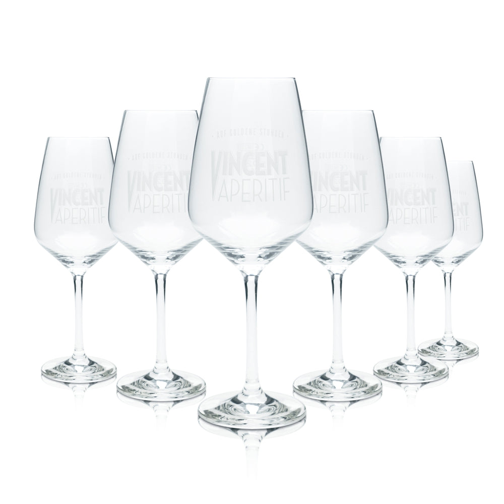 6x Vincent aperitif glass 0.2 l goblet stem wine glasses cocktail long drink catering