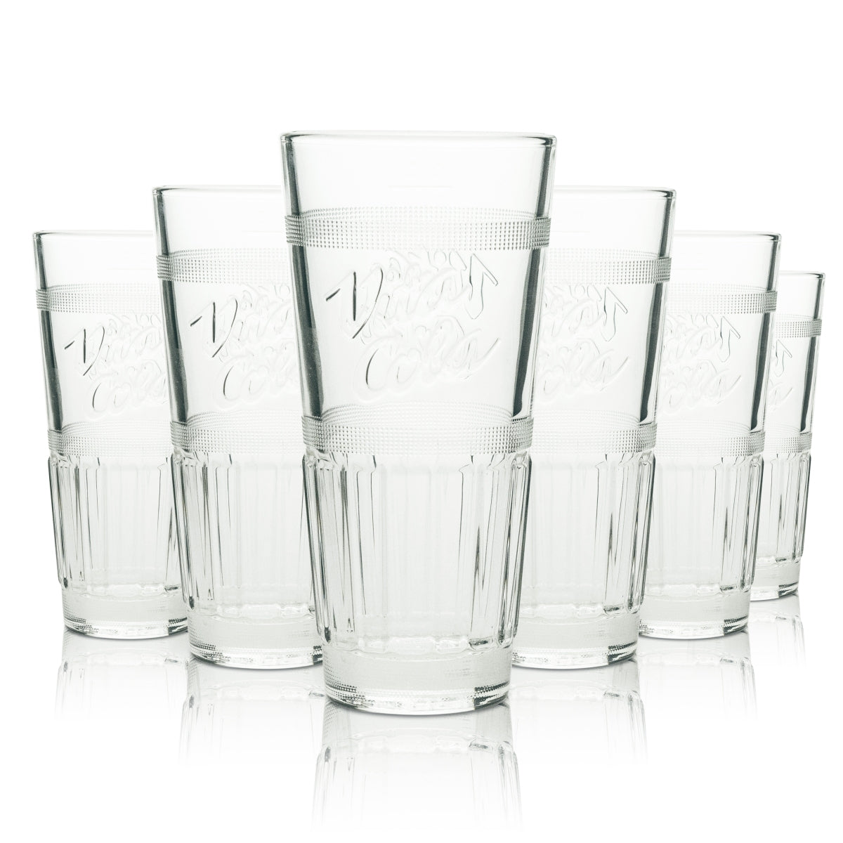 6x Vita Cola soft drink glass 0.2 l long drink glass