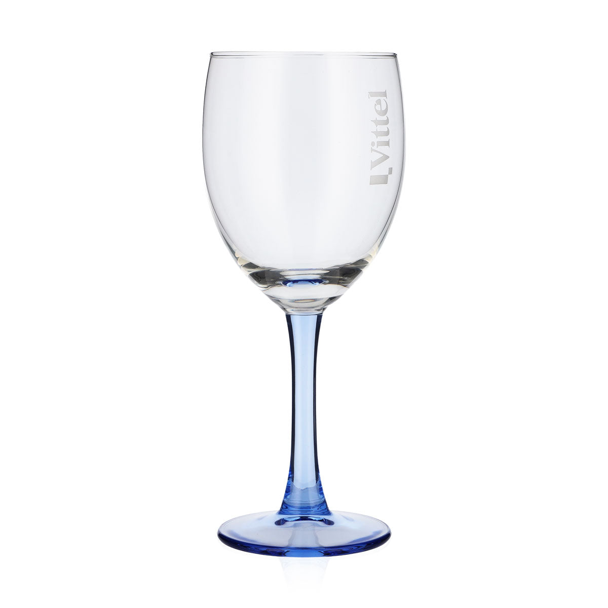 6x Vittel water glass goblets Water glasses with blue stems – View 2