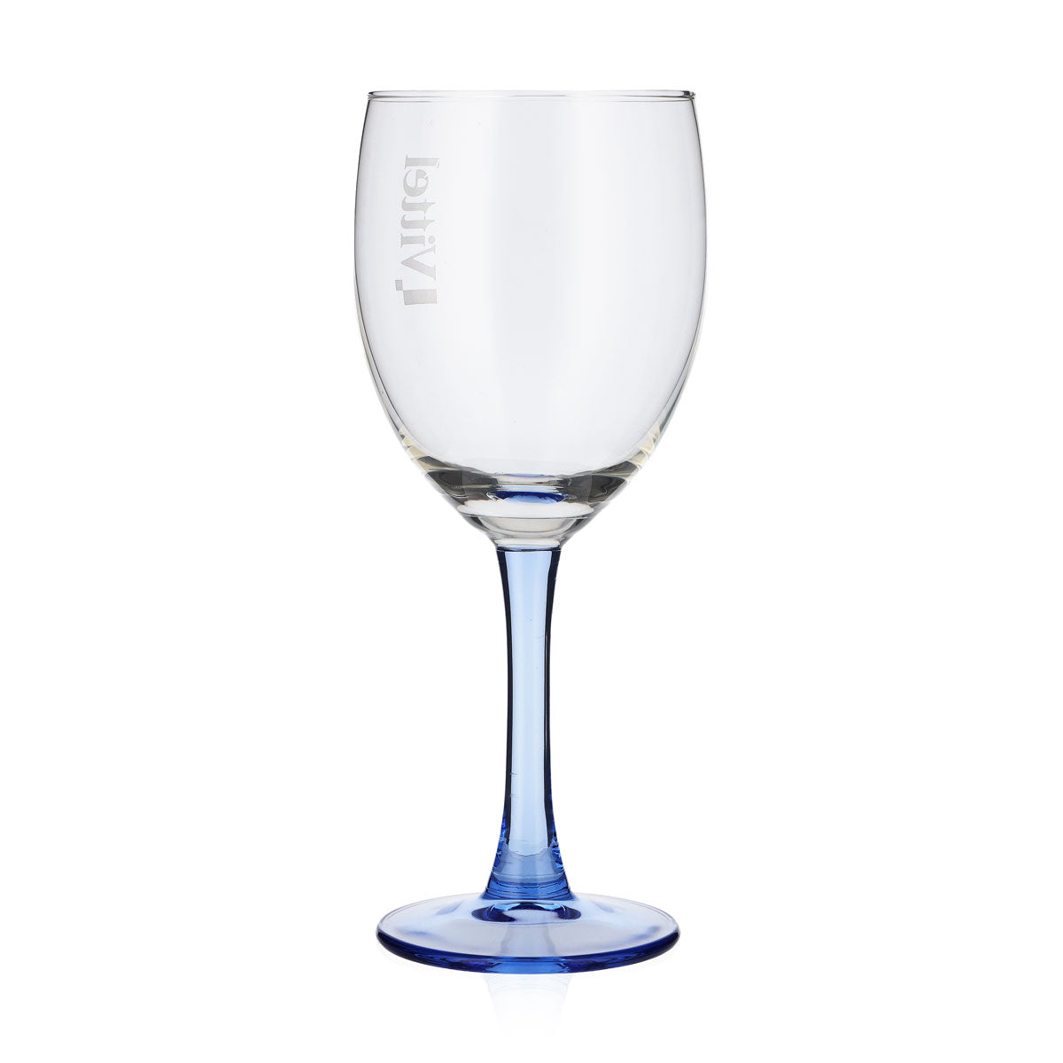 6x Vittel water glass goblets Water glasses with blue stems – View 3