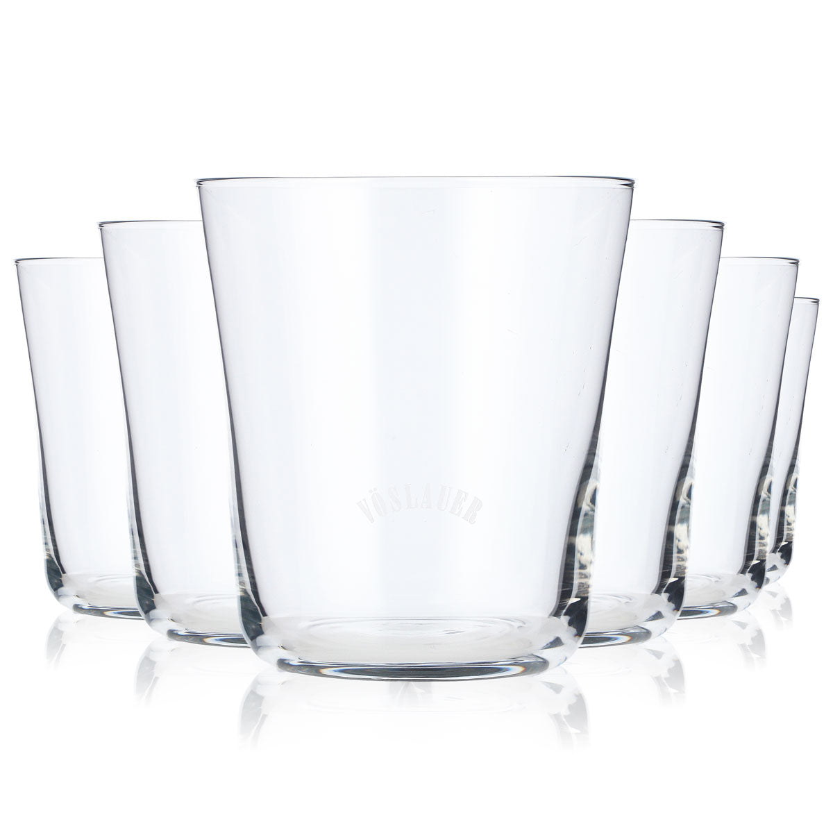 6x Vöslauer Water Glass Tumblers Water Glasses Satin-finished Logo