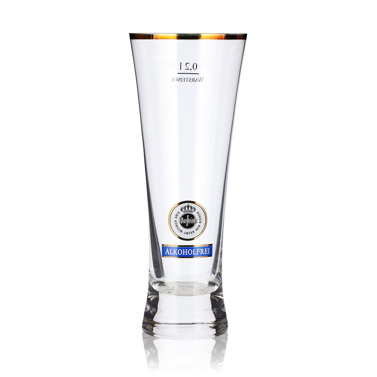6 Warsteiner Beer Glasses, 0.2 L, Cup-Shaped, Non-Alcoholic, Gold Rim – View 2