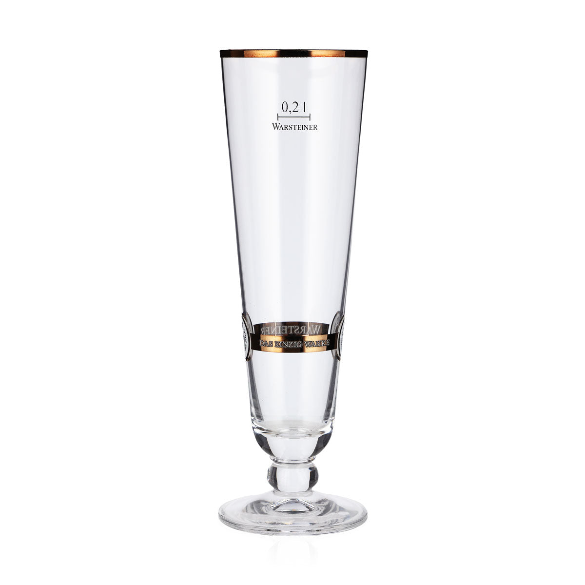 6 Warsteiner Beer Glasses, 0.2 L, Trophy Shape, Bronze, with Logo – View 5