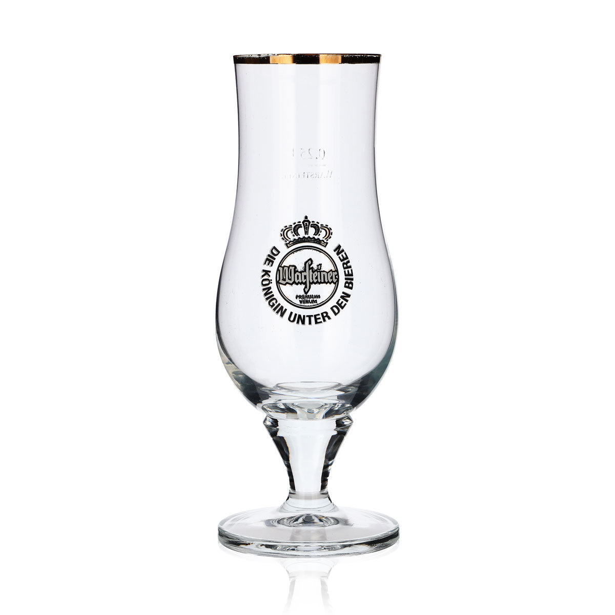 6x Warsteiner beer glasses, 0.25 l, thick-walled, gold rim – View 2