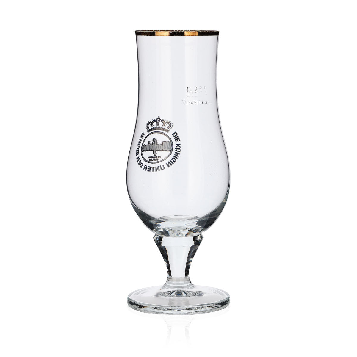 6x Warsteiner beer glasses, 0.25 l, thick-walled, gold rim – View 4