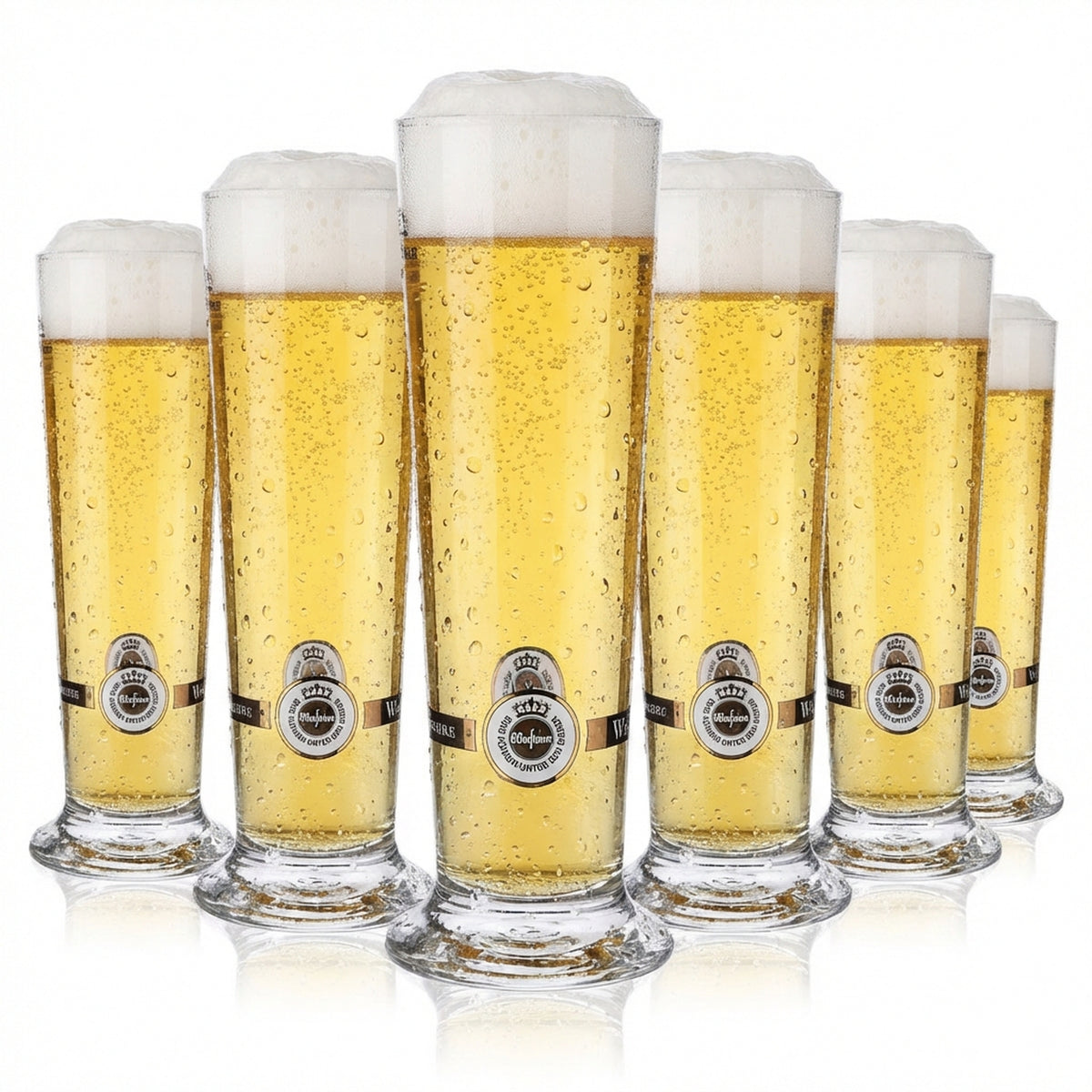 6x Warsteiner beer glasses, 0.25 l mug/glass with logo at the bottom, Rastal