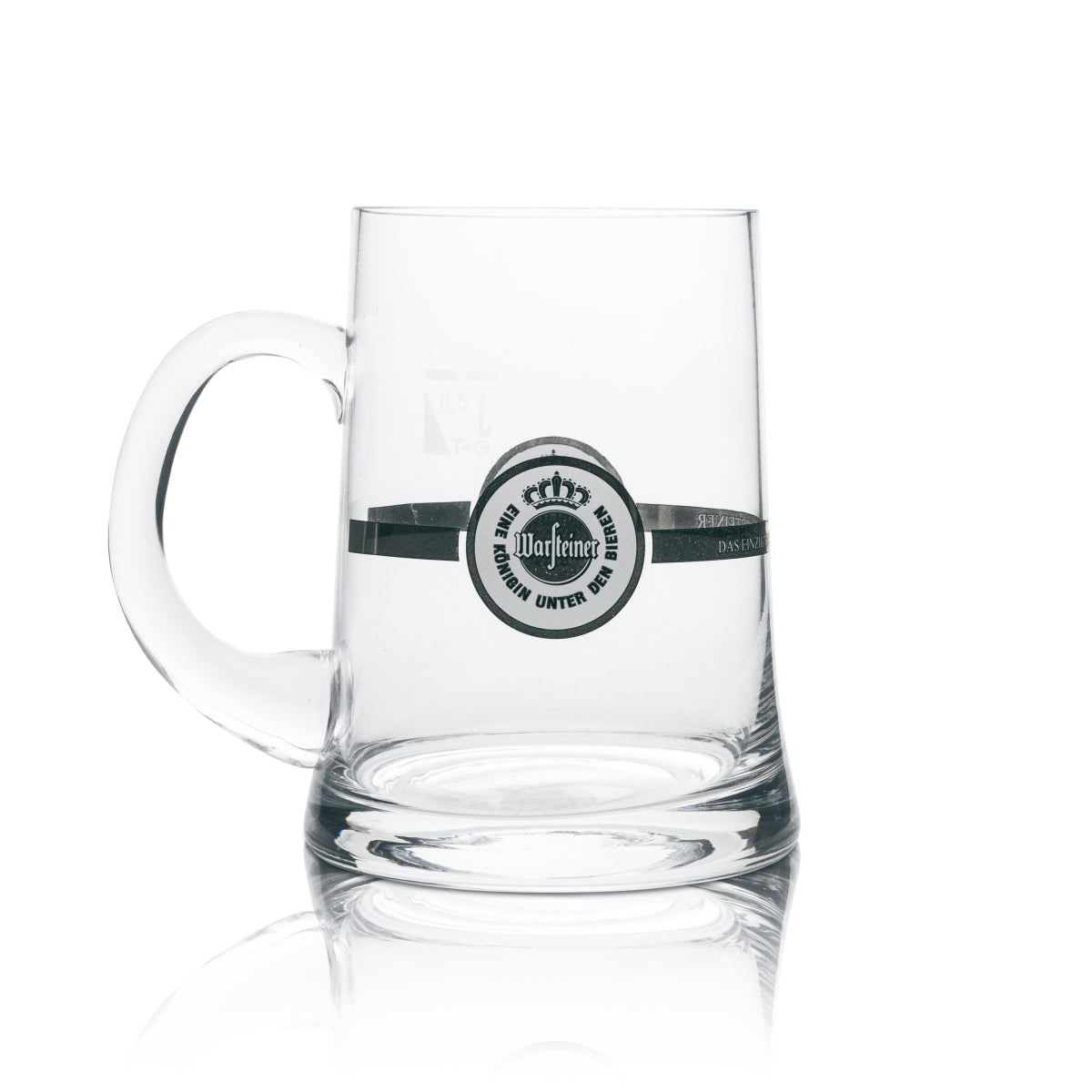 6x Warsteiner beer glass mug 0.5l with handle – View 3