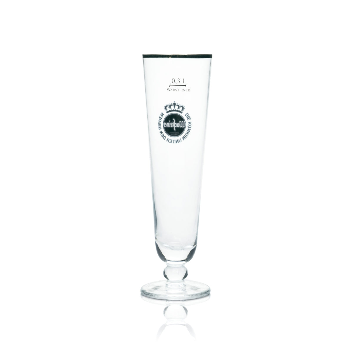 6x Warsteiner Glass 0.3l Pilsner Beer Glasses Premium Gold Rim Brewery Gastro – View 3