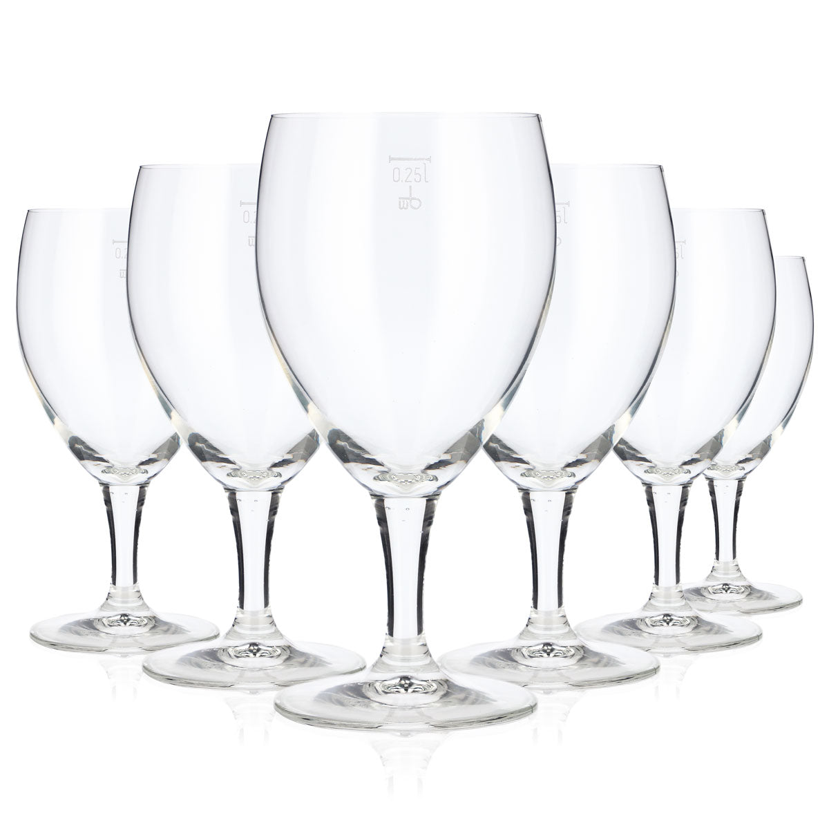 6x Water Glass Water Glasses Soft Drink Glasses 0.25l Goblet Castel – View 5
