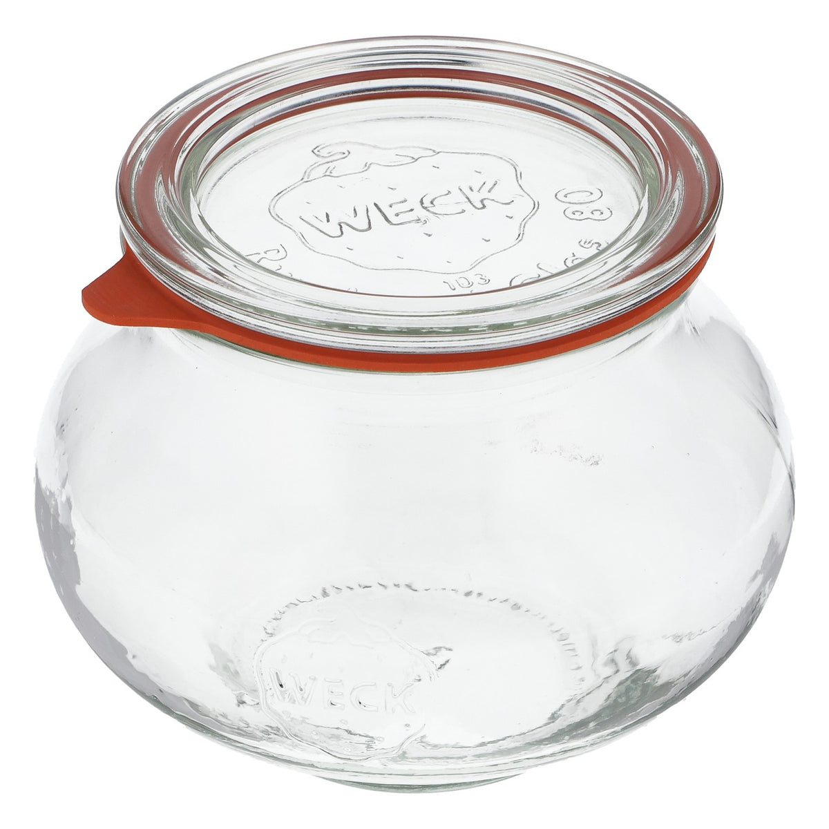 6x Weck glass preserving jar with rubber lid, kitchen jar, jam jar, 0.55 l – View 2