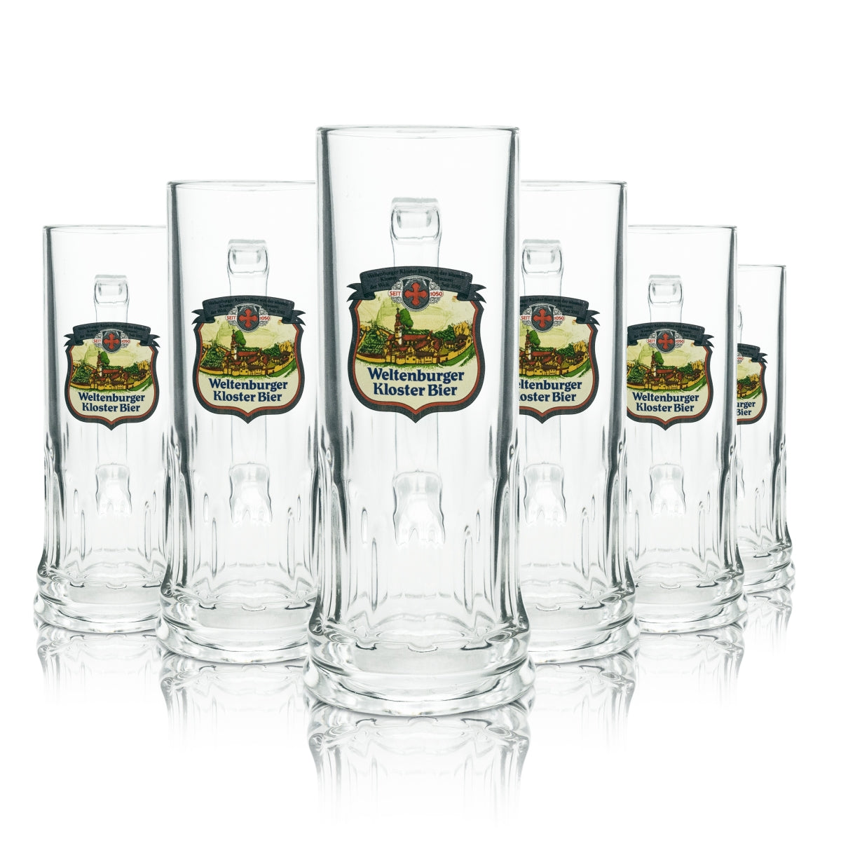 6x Weltenburger Kloster Beer Glass Mug 0.3l Rastal