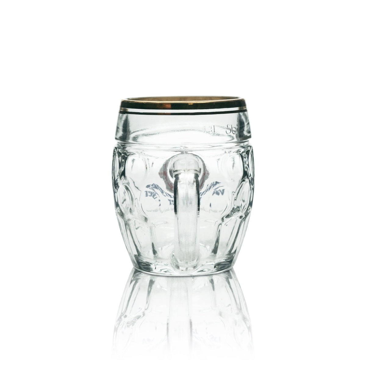 6x Weltenburger Kloster Beer Glass Mug Small Round 0.3l Stölze Gold Rim – View 4