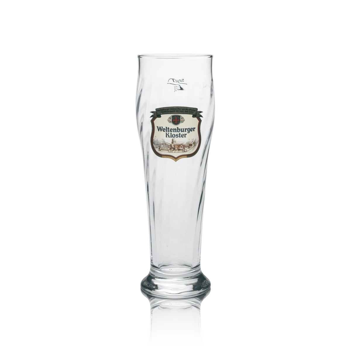 6x Weltenburger Kloster Beer Glass Wheat 0.3l Sahm Relief – View 2