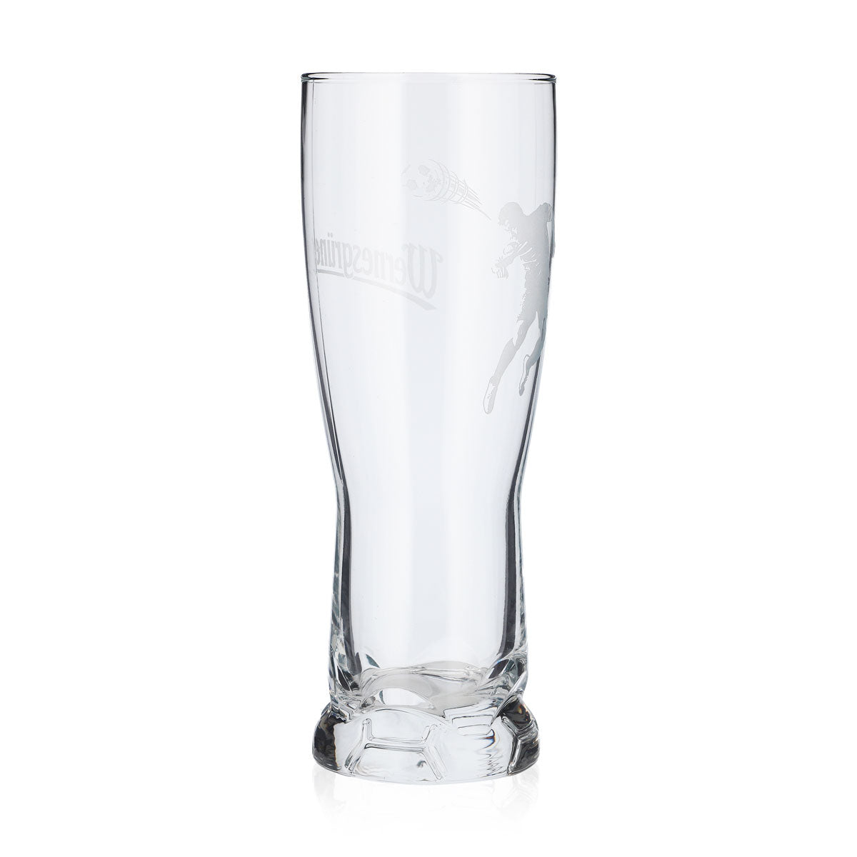 Wernesgrüner Beer Glass, 0.37 L, Soccer-Themed Beer Glass with Relief Design (Set of 6) – View 5