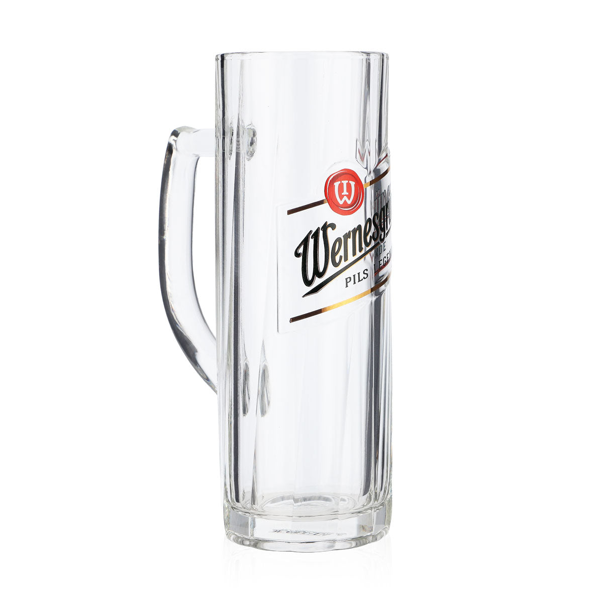 6x Wernesgrüner beer glass 0.3l mug with striped relief and new logo Rastal – View 3
