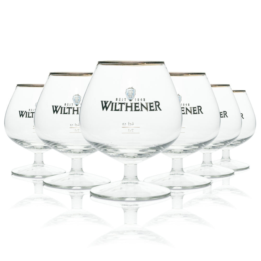 6x Wilthener brandy glass tumbler 2/4cl rastal