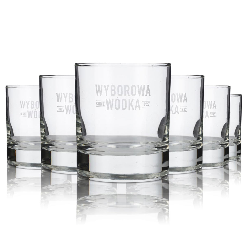 6x Wyborowa Glass 0,2l Tumbler Glasses Set Vodka Longdrink Cocktail Aperitif