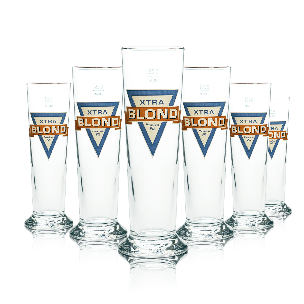 6x Xtra Blond Beer Glass 0.25l Goblet Bar Brewery Glasses Goblet Tulip Pilsner Bar – View 4