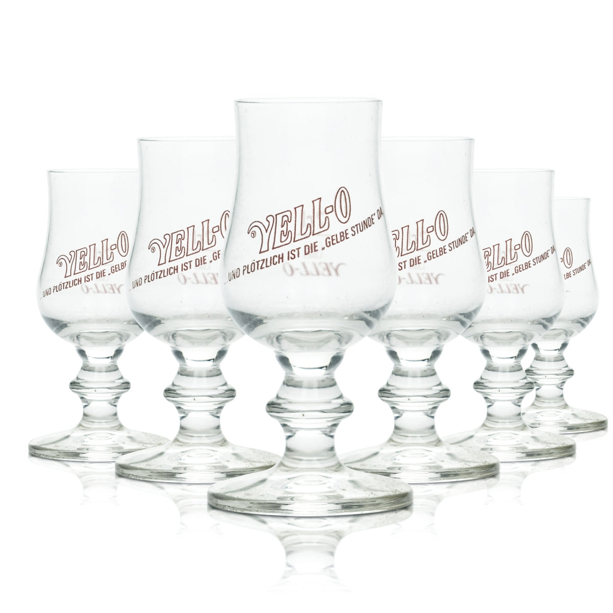 6x Yello Prosecco Sparkling Wine Glasses 2cl Goblet Glasses Short Shot Glasses Sparkling Wine Champagne