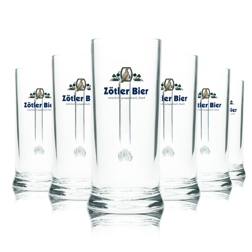 6x Zötler beer glasses, 0.3 l mug, tankard, Allgäu Brewery Rettenberg