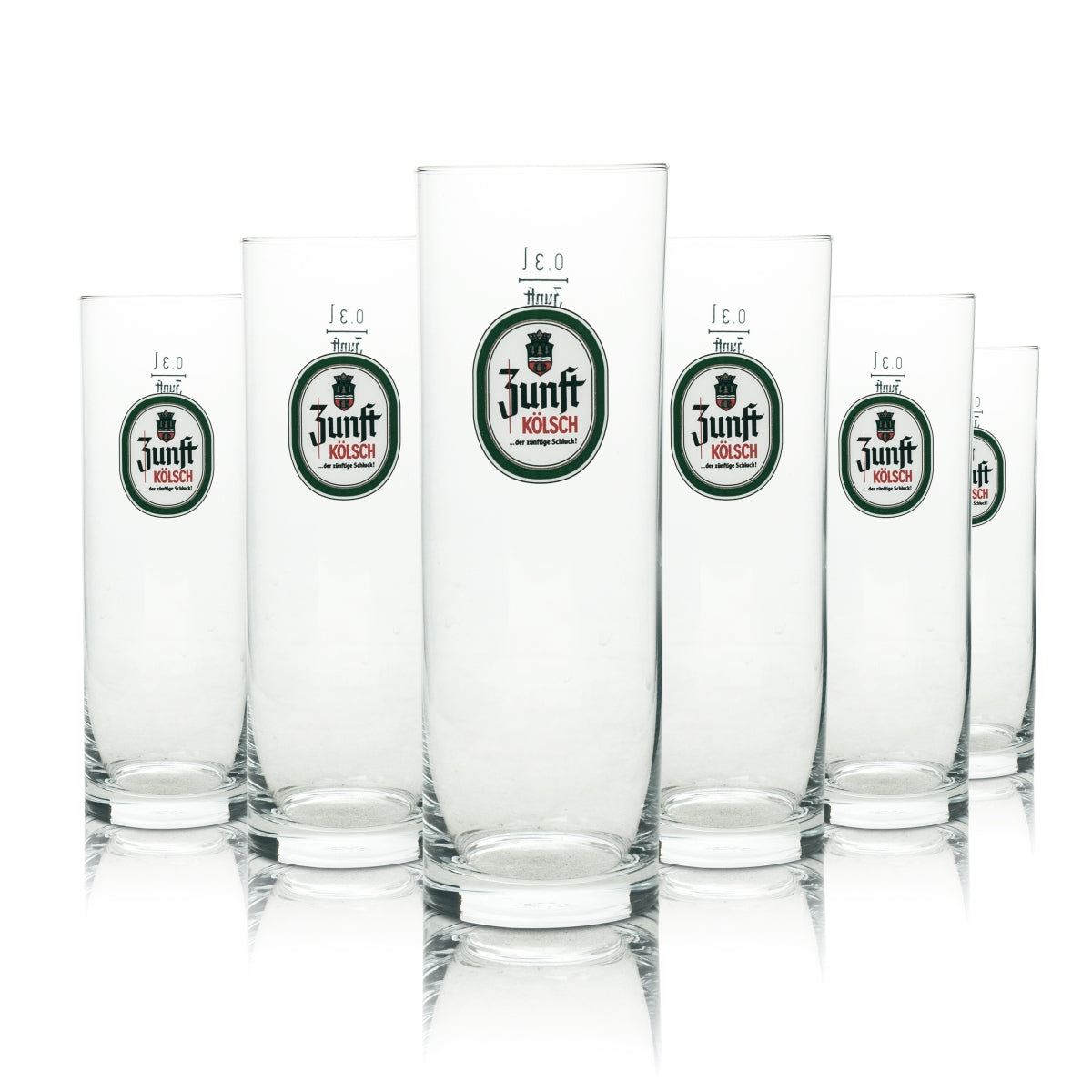 6x Guild Beer Glass 0.3l Kölsch Mug Cologne Beer Brewery 300ml