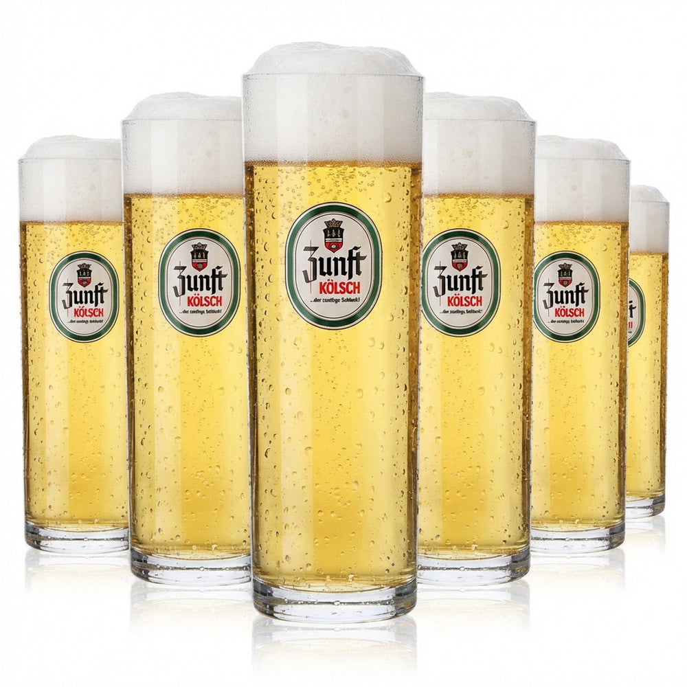 6x Guild Beer Glass Kölsch Glasses Beer Glasses 0.25l Kölsch Glasses