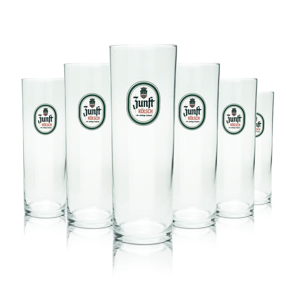 6x guild beer glass 0,3l Kölsch Stange glasses set Altbiergläser Braurei Köln