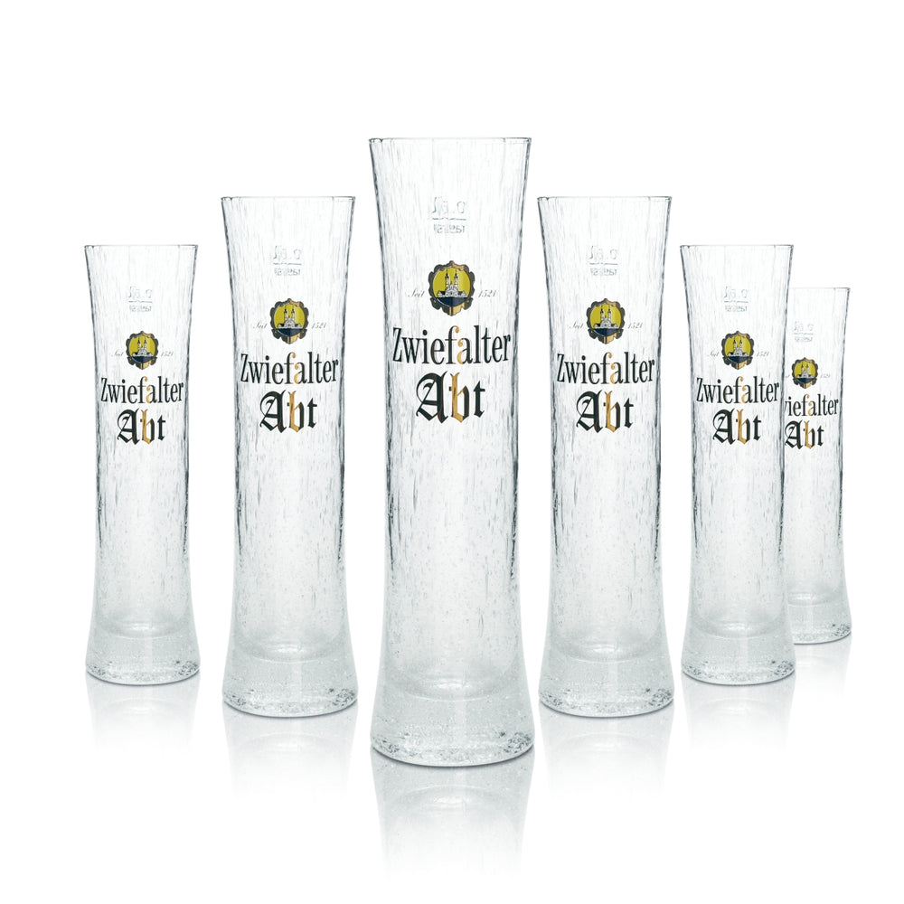 6x Zwiefalter beer glass 0.3l Abt ice cream pattern Rastal trophy glasses tulip Willi mug beer