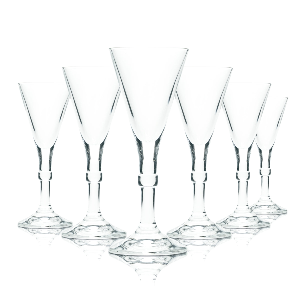 6x Zwiesel glass 5cl pointed bowl style glass schnapps tasting nosing glasses crystal