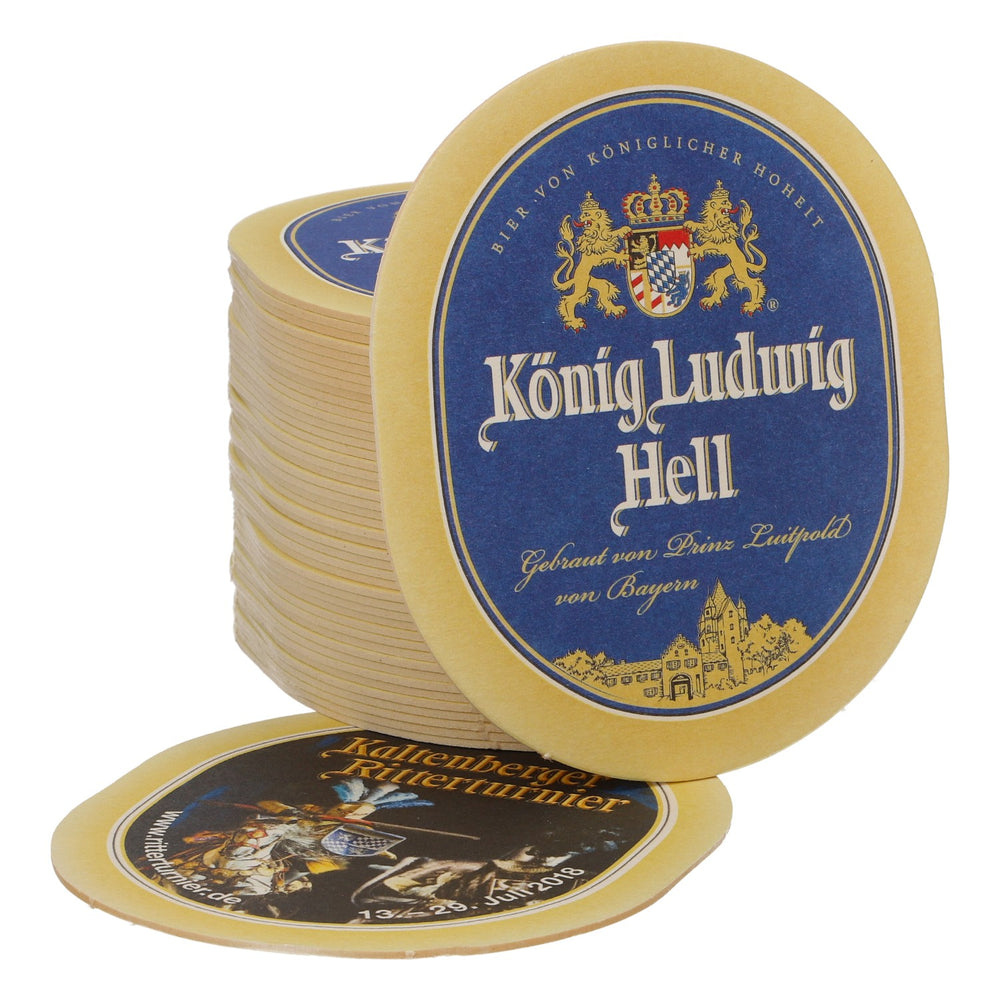 70x King Ludwig Beer Coasters Glass Coasters l Light