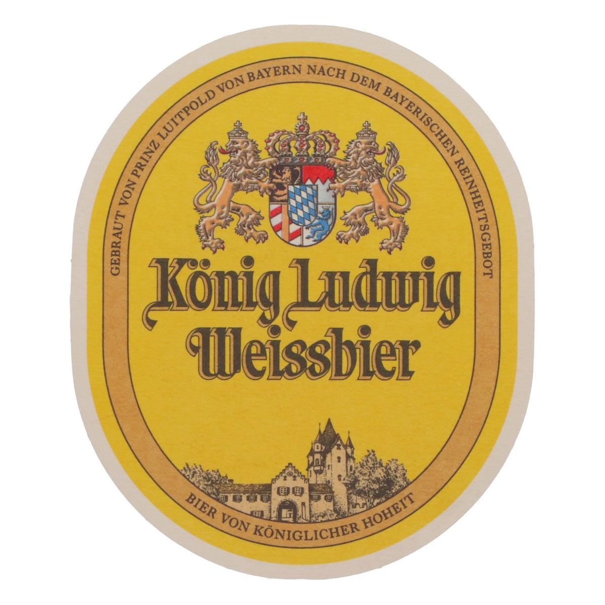 70 King Ludwig Beer Coasters, Weissbier, King Otto, Oval Shape – View 3