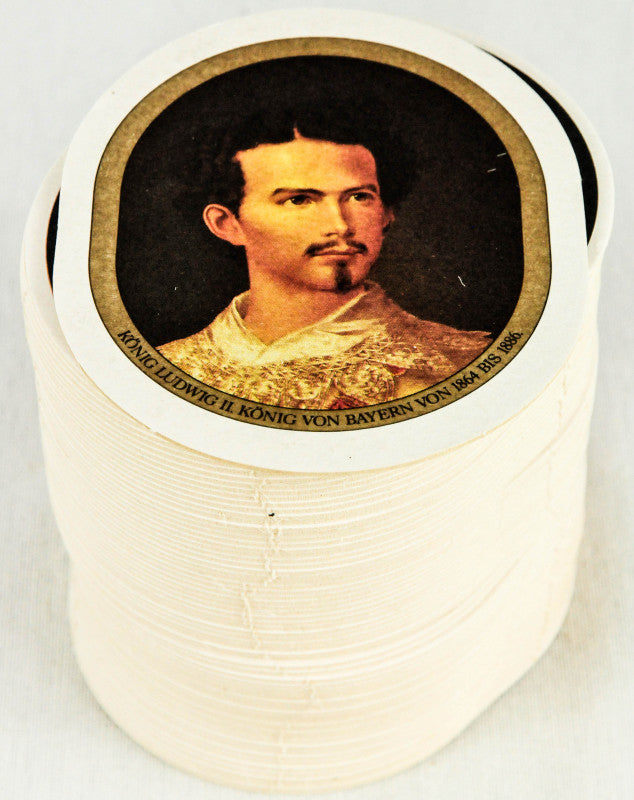 70x King Ludwig Beer Coasters, Dark, Back Side: Prince Carl – View 2
