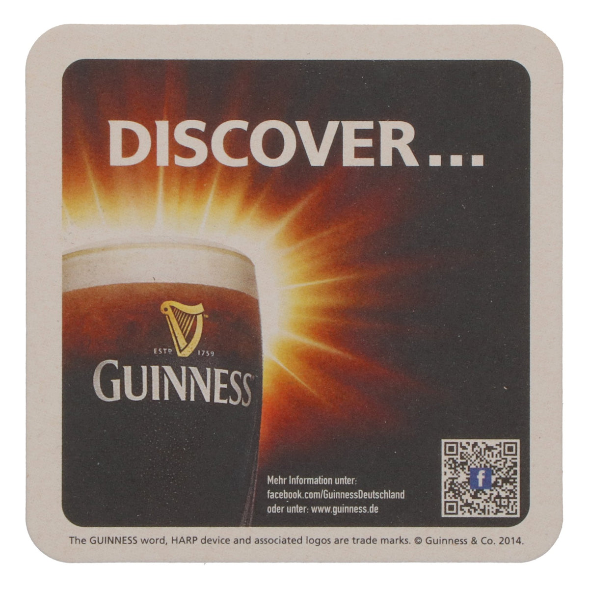 70 Original Guinness Beer Coasters "Delicious Darkness" Bar Accessories – View 4