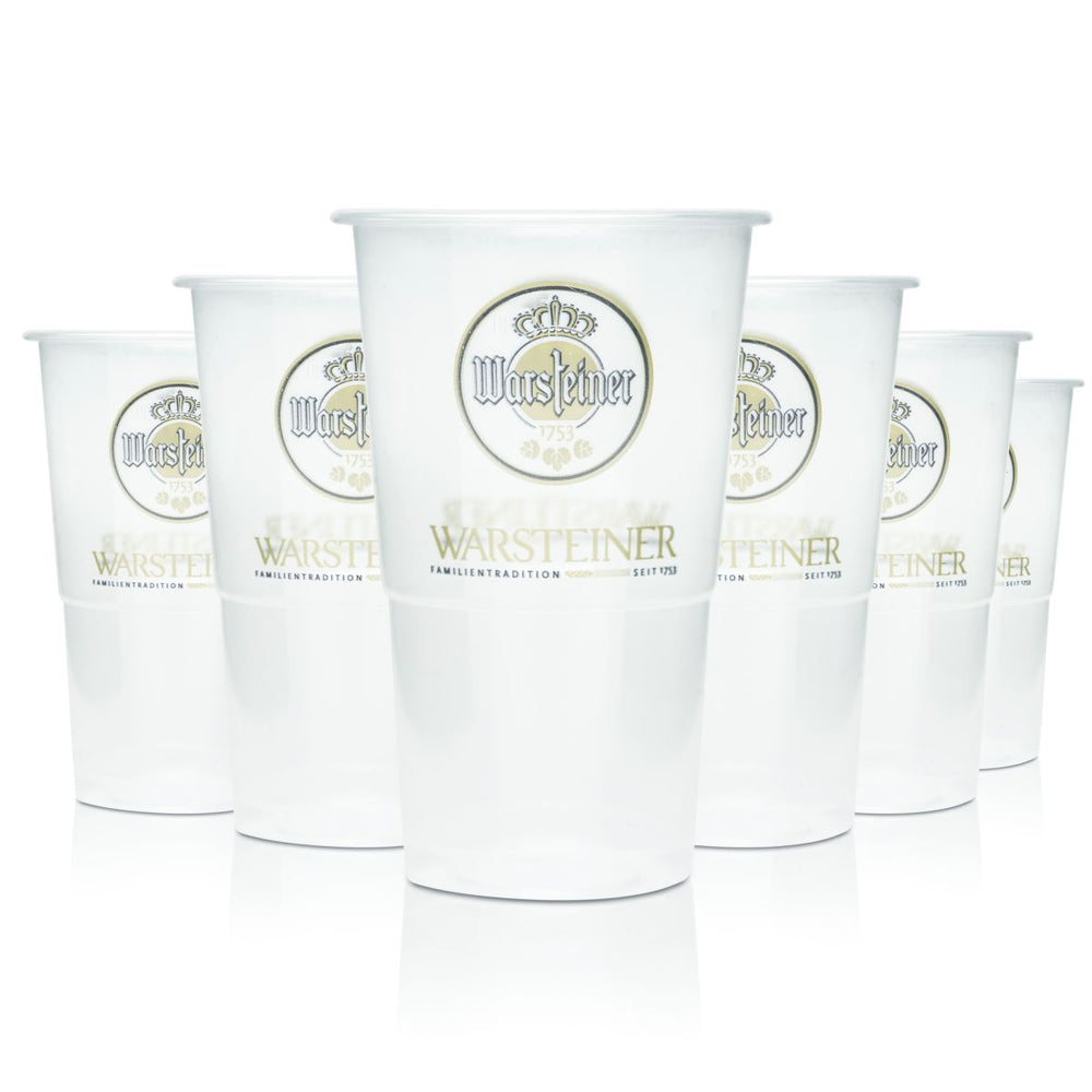 74x Warsteiner beer glass 0,3l mug disposable old logo new